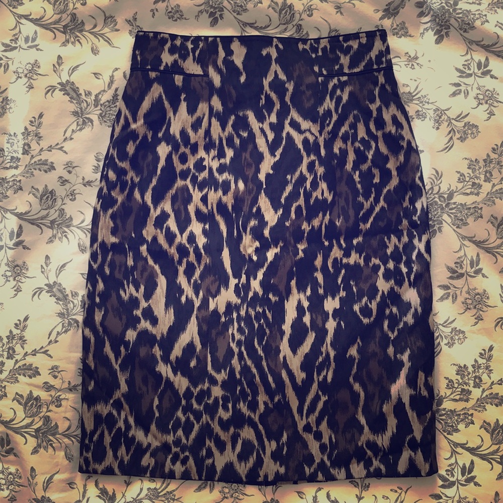 Elie Tahari Leopard Pencil Skirt